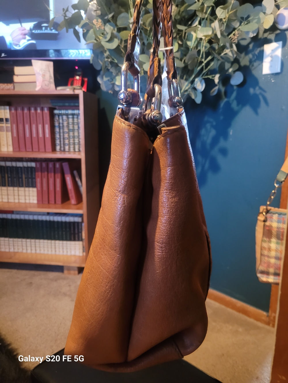 Gucci Brown Braided-Handle Leather Shoulder Bag